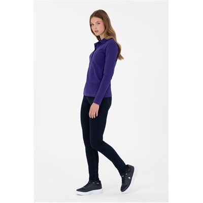Kadın Mor Basic Sweatshirt