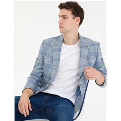 Açık Lacivert Slim Fit Ceket