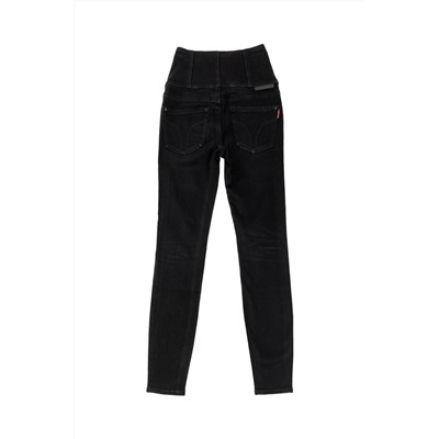 Vaquero skinny fit de tiro alto Negro