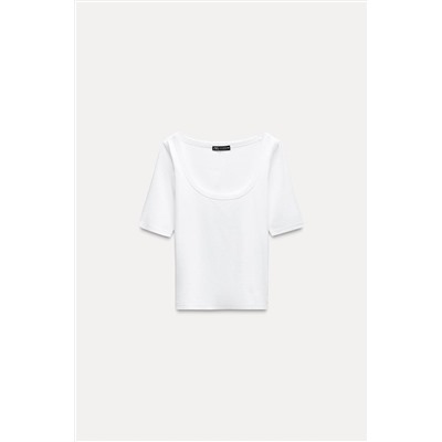 SCOOP NECK T-SHIRT