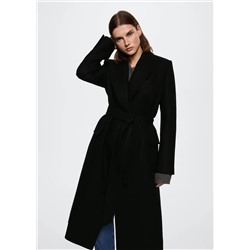 Abrigo largo solapas -  Mujer | MANGO OUTLET Melilla