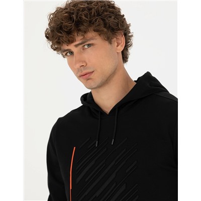 Siyah Regular Fit Sweatshirt