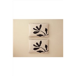 English Home Vinette Dijital Baskılı Soft Cotton 2'li Yastık Kılıfı 50x70 Bej 10040196