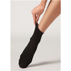 Kurze Socken mit Glitzer