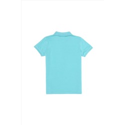 Erkek Çocuk Mint Basic Polo Yaka T-Shirt