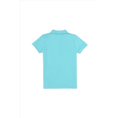 Erkek Çocuk Mint Basic Polo Yaka T-Shirt