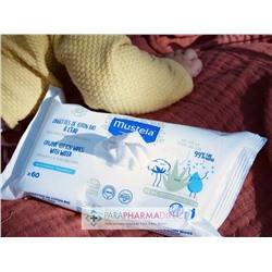 Mustela Lingettes de Coton BIO à l'Eau - LOT de 3x60 lingettesLot  × 3
