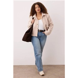 More Sustainable Mavi Yüksek Bel Comfort Straight Fit Büyük Beden Jeans TBBAW24CJ00045
