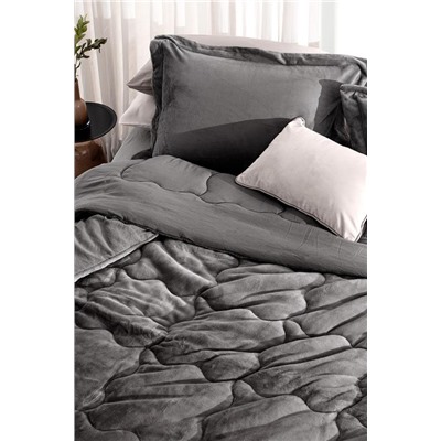 Kaira King Size Comforter Set - Antrasit