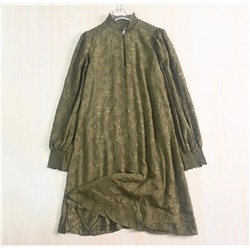 Короткое кружевное платье с рукавами - фонариками и воротником-стойкой Tomm*y Hilfige*r