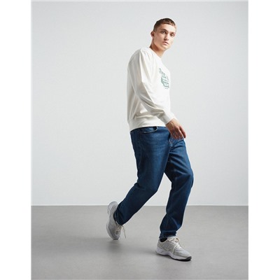 Cropped Fit Jeans, Men, Blue