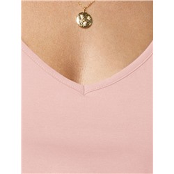 Топ с V-вырезом на регулируемых бретелях эластичный из премиального хлопка