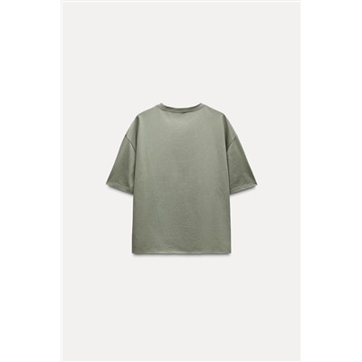CONTRAST BOX PLEAT T-SHIRT