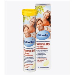 Vitamin D3 + Selen Brausetabletten, 20 St., 82 g