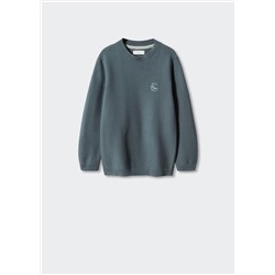 Jersey dibujo bordado -  Niño | MANGO OUTLET España