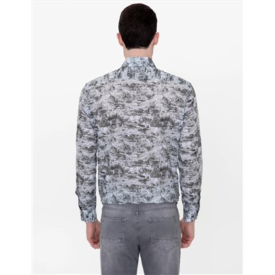 Haki Slim Fit Uzun Kollu Gömlek