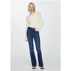 Jeans flare tiro medio