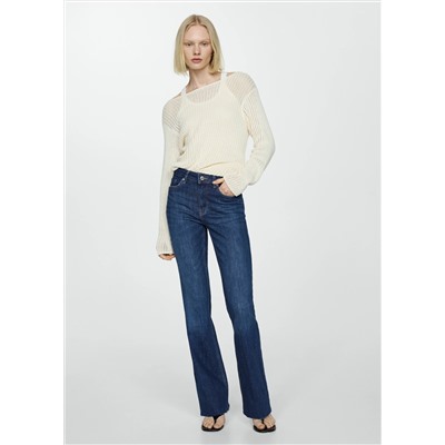 Jeans flare tiro medio