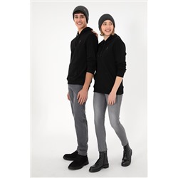 Erkek Siyah Basic Sweatshirt