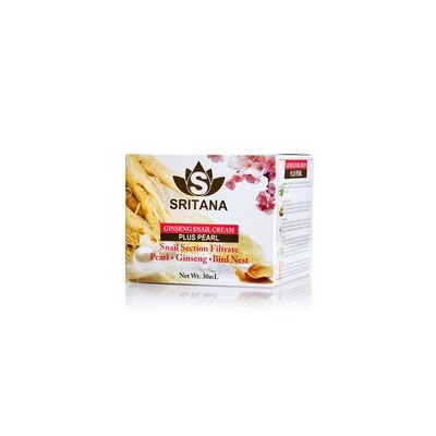 Крем для лица Sritana с женьшенем, улиточной слизью и жемчугом 30 мл /Sritana Ginseng Snail Pearl cream 30 ml