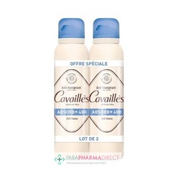 Cavaillès - Absorb+ 48H - Anti-Traces - Déodorant Spray 2x150 mlLot  × 2