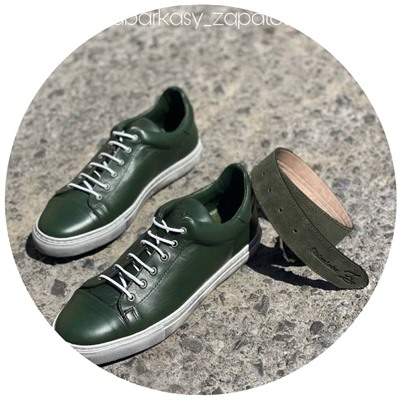 JOE SANCHEZ COR 19407 OLIVA+Ab.Zapatos Pelle cinturon (140) Trebol АКЦИЯ