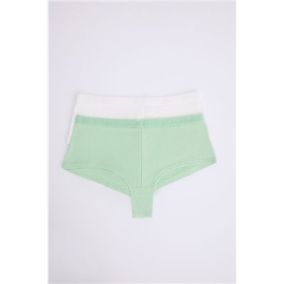 Pack 2 bragas bóxer blanco, verde