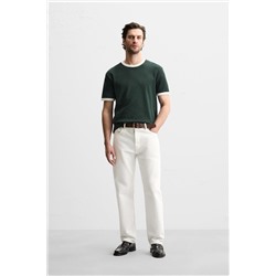 CAMISETA BÁSICA RIB CONTRASTE