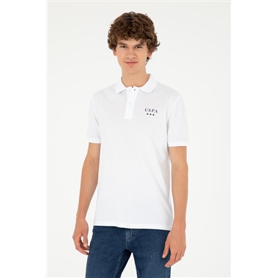 Erkek Regular Fit Polo Yaka Beyaz Tişört