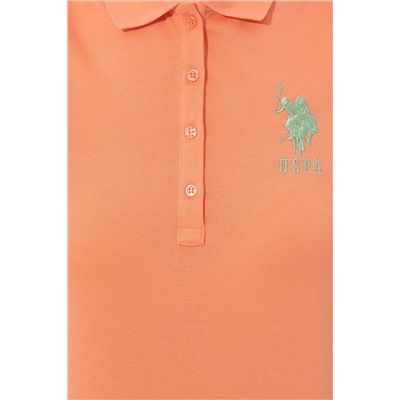 Kadın Somon Basic Polo Yaka Tişört