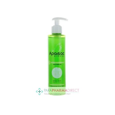 Biorga Apaisac Gel Moussant Visage Peaux Mixtes à Grasses 200ml