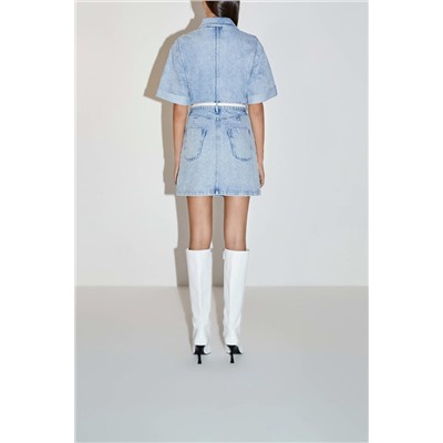 Vestido camisero vaquero Azul claro