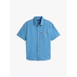 Regular Fit Medium Wash Chambray Shirt