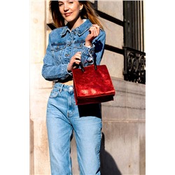 Bolso y neceser de piel Coti Rojo