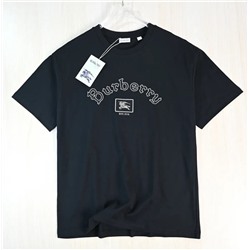 Мужская  хлопковая футболка с вышитыми буквами Burberr*y