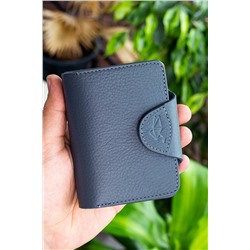 Garbalia, Luzern Deri Ek Kartlıklı Gri Unisex Cüzdan