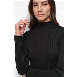 RIBBED MOCK NECK BODYSUIT