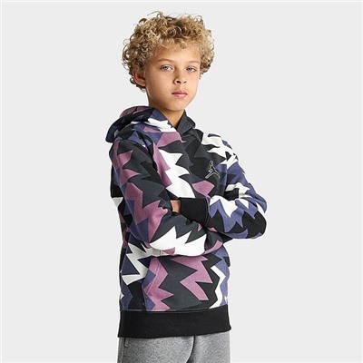 KIDS' JORDAN MJ FLIGHT MVP PRINTED PULLOVER HOODIE