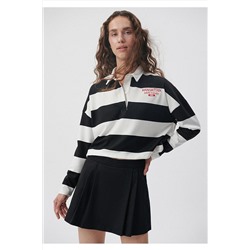 Mavi Manhattan Baskılı Polo Yaka Sweatshirt 1611855-85617