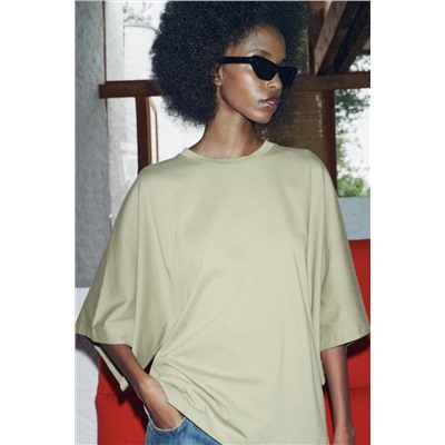 KIMONO SLEEVE COTTON T-SHIRT