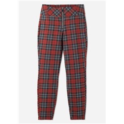 Leggings mit Schottenmuster und Reißverschluss