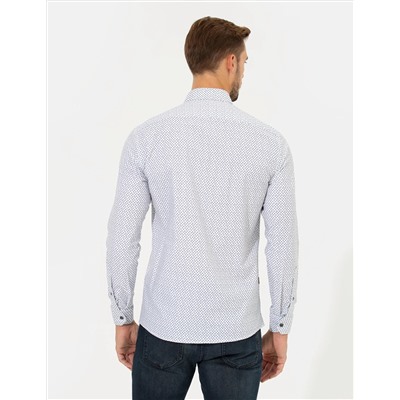 Yeşil Slim Fit Uzun Kollu Gömlek