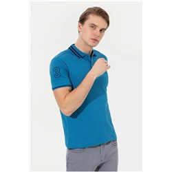 U.S. Polo Assn. Erkek Mavi Polo Yaka T-shirt Basic G081GL011.000.1350303.VR102