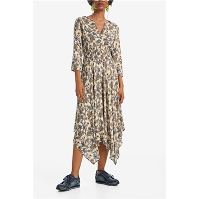 Vestido boho de bajo asimétrico