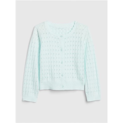 Toddler Pointelle Cardigan Sweater