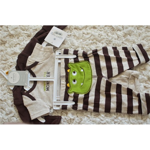 CARTERS для новорожденных NB Тройка. Monster