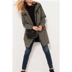 Parka con capucha Caqui