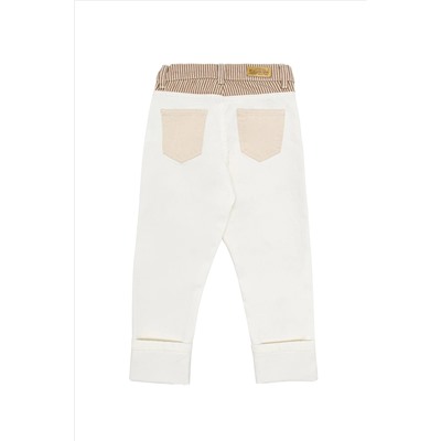 Kız Çocuk Krem Jean Pantolon