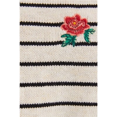 Jersey raya marinera y flores