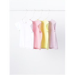 PACK DE 4 CAMISETAS LISAS DE MANGA CORTA